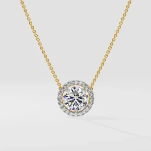 Halo Solitaire Necklace 3